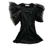 Love by ILY Mesh Ruffle Sleeve Ribbed Knit Shirt - Love by ILY