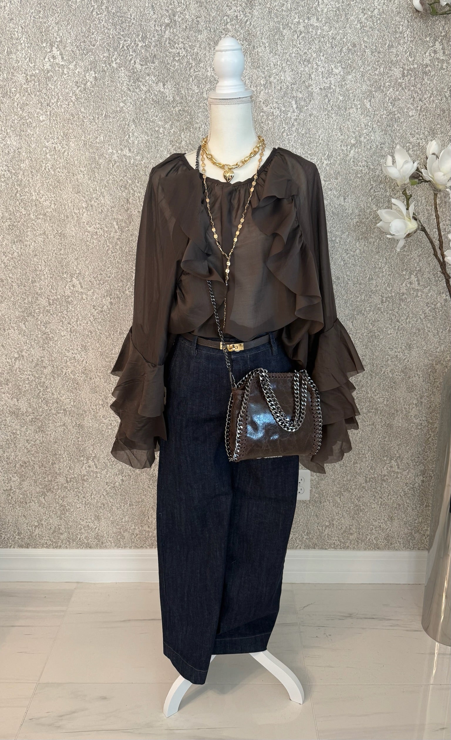 Jeannie Ruffle Italian Blouse