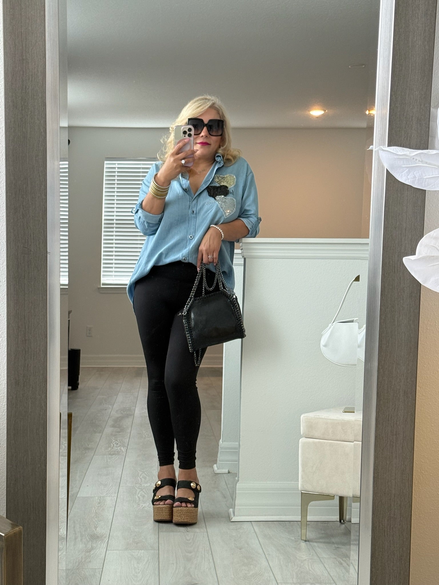 Heart Denim Italian Top