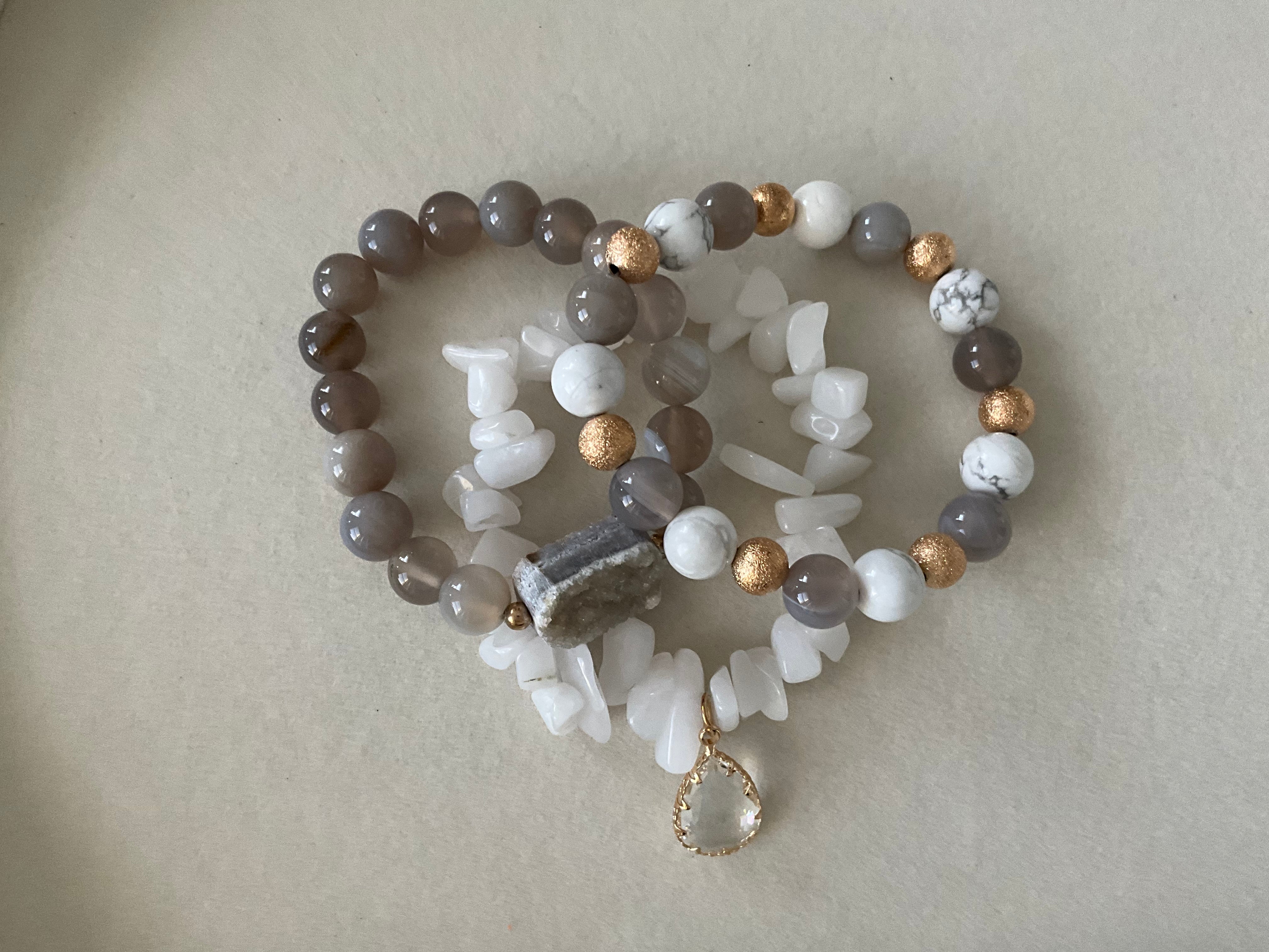 Natural Stone Bracelet Set - Love by ILY