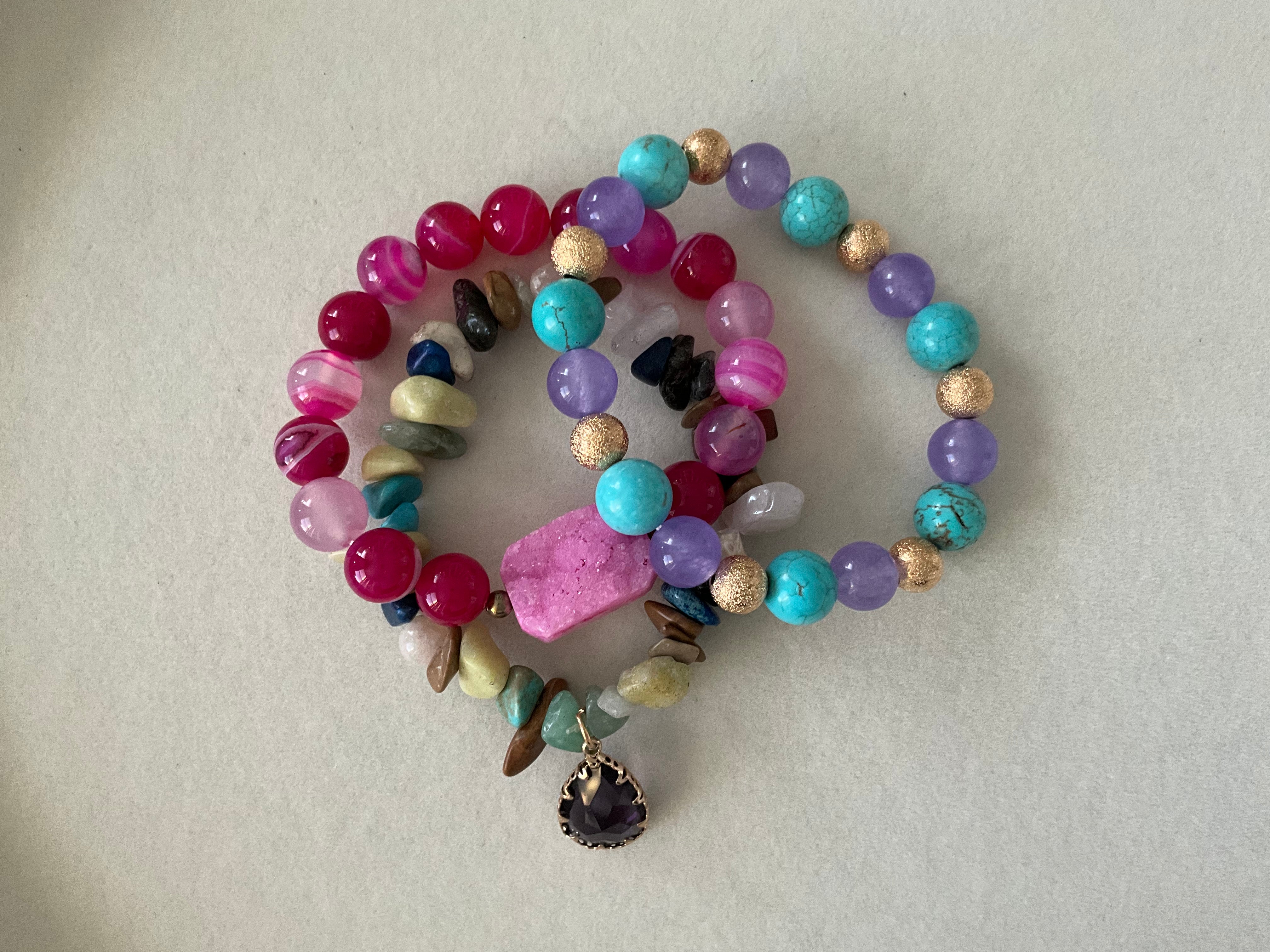 Natural Stone Bracelet Set - Love by ILY