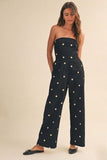 Polka Dots Strapless Jumpsuit