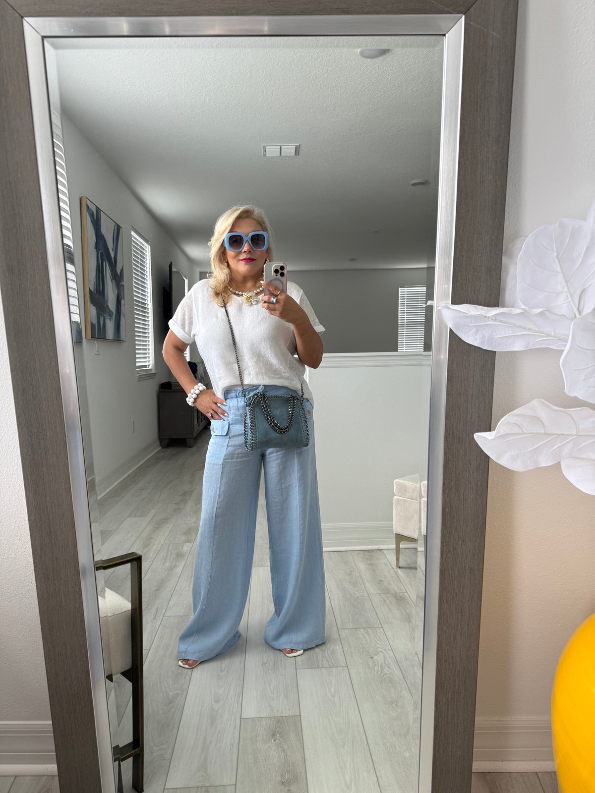 Aqua Italian Linen Pant - Love by ILY