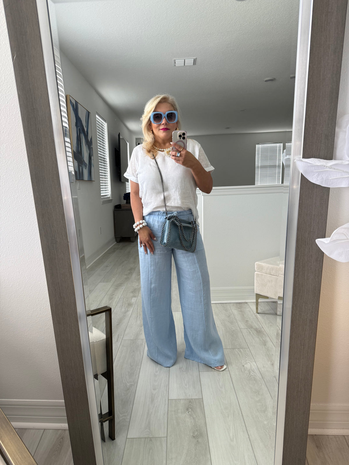 Aqua Italian Linen Pant - Love by ILY