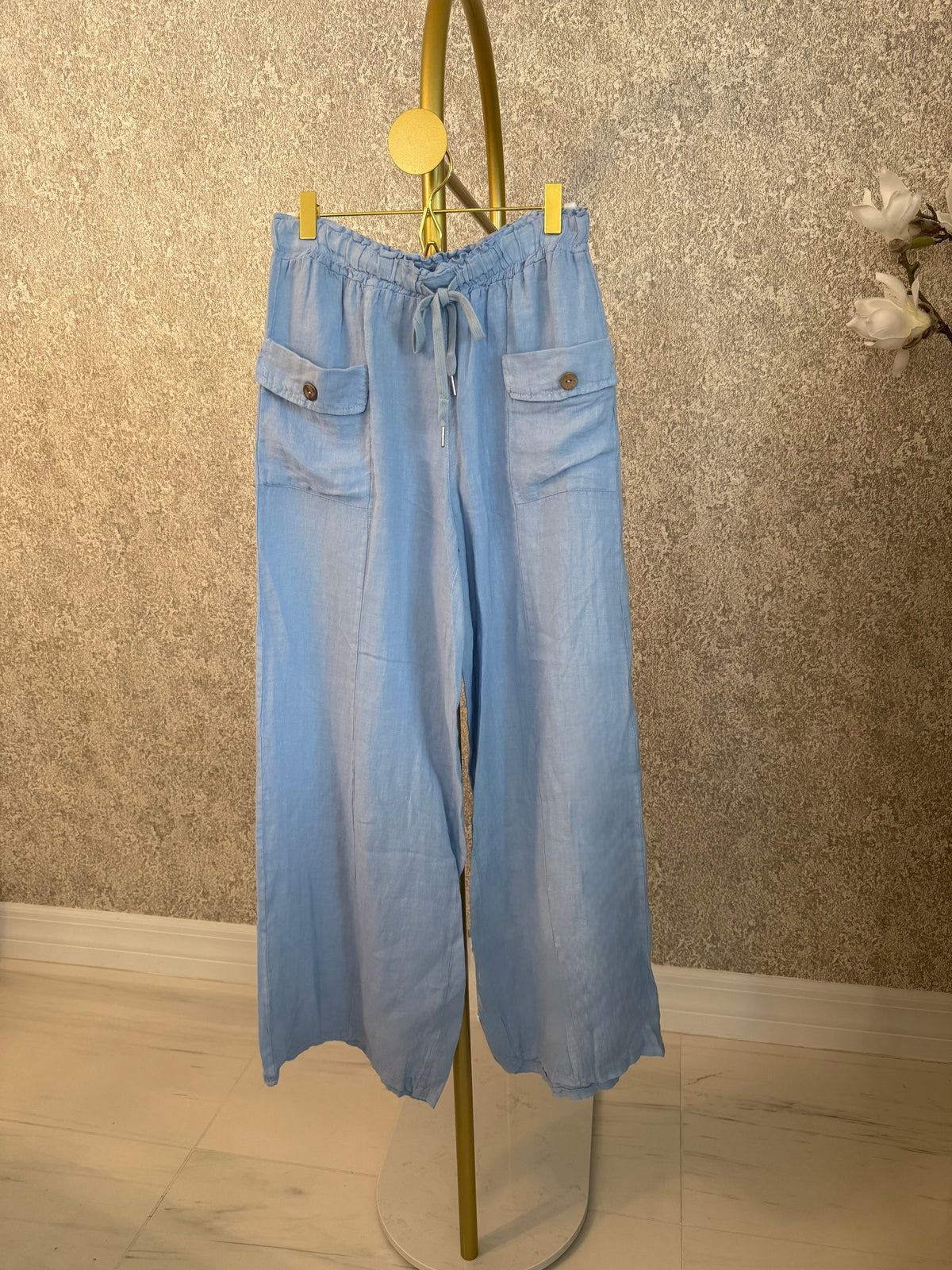 Aqua Italian Linen Pant - Love by ILY