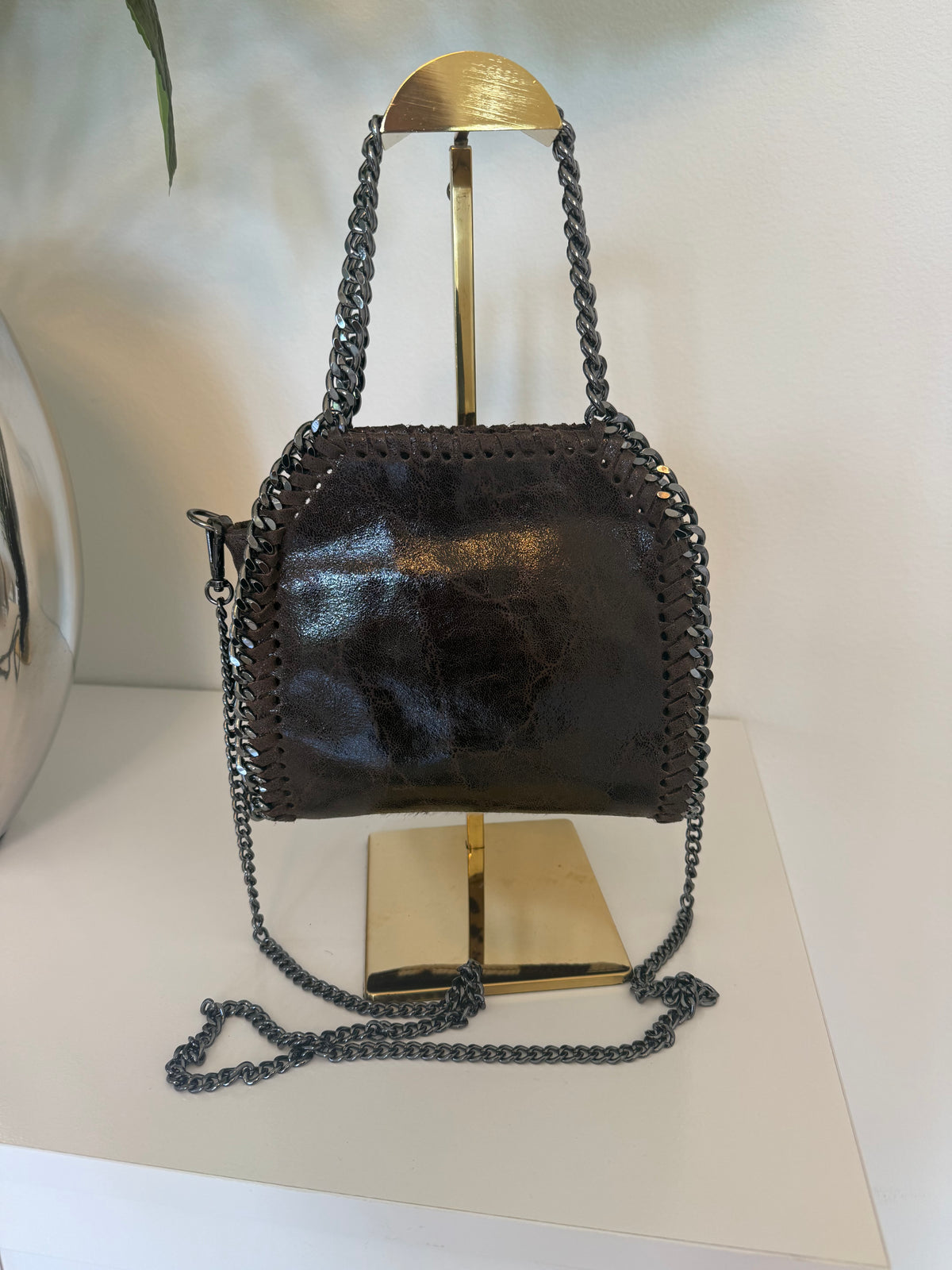 Cowhide Brunella Italian Mini Crossbody Tote Bag - Love by ILY