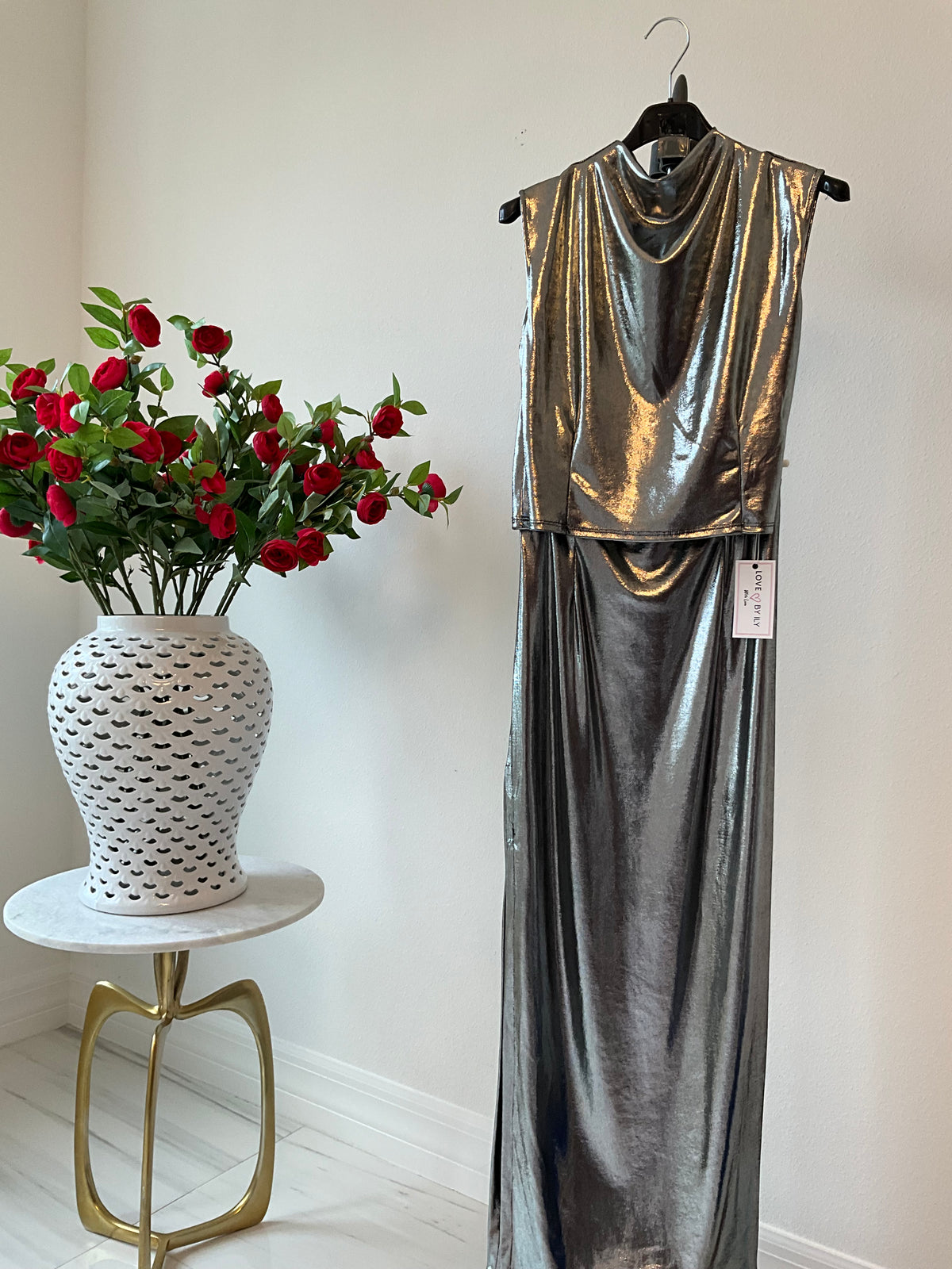 Ashley Italian Metallic Skirt Set - Love by ILY