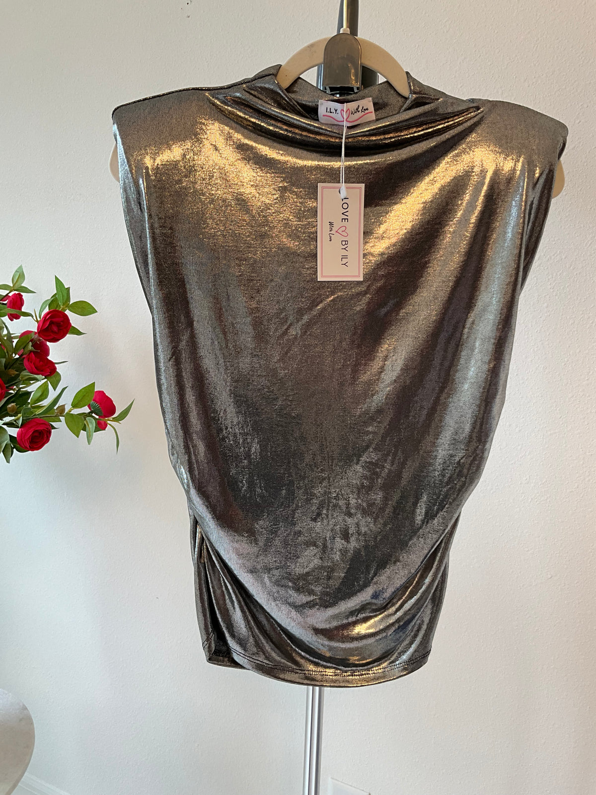 Shannon Metallic Blouse - Love by ILY