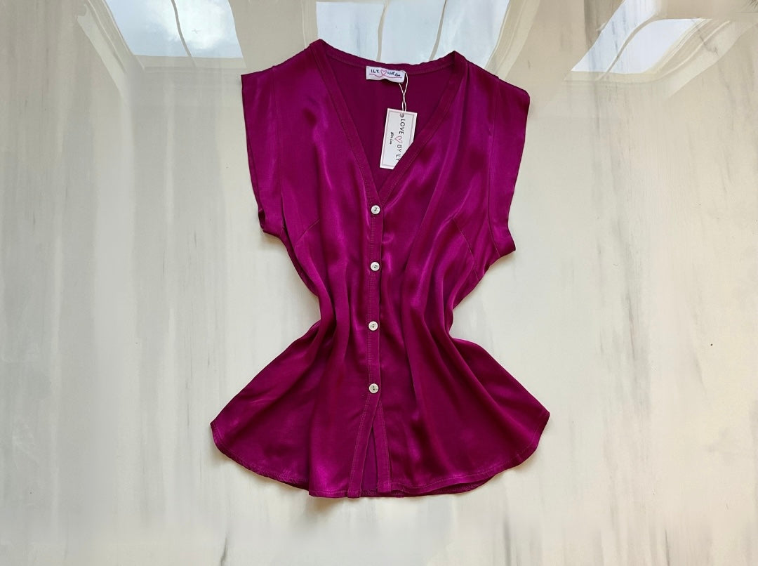Verona Italian Satin Blouse - Love by ILY