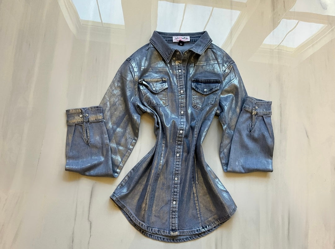 Thalia Foil blouse - Love by ILY