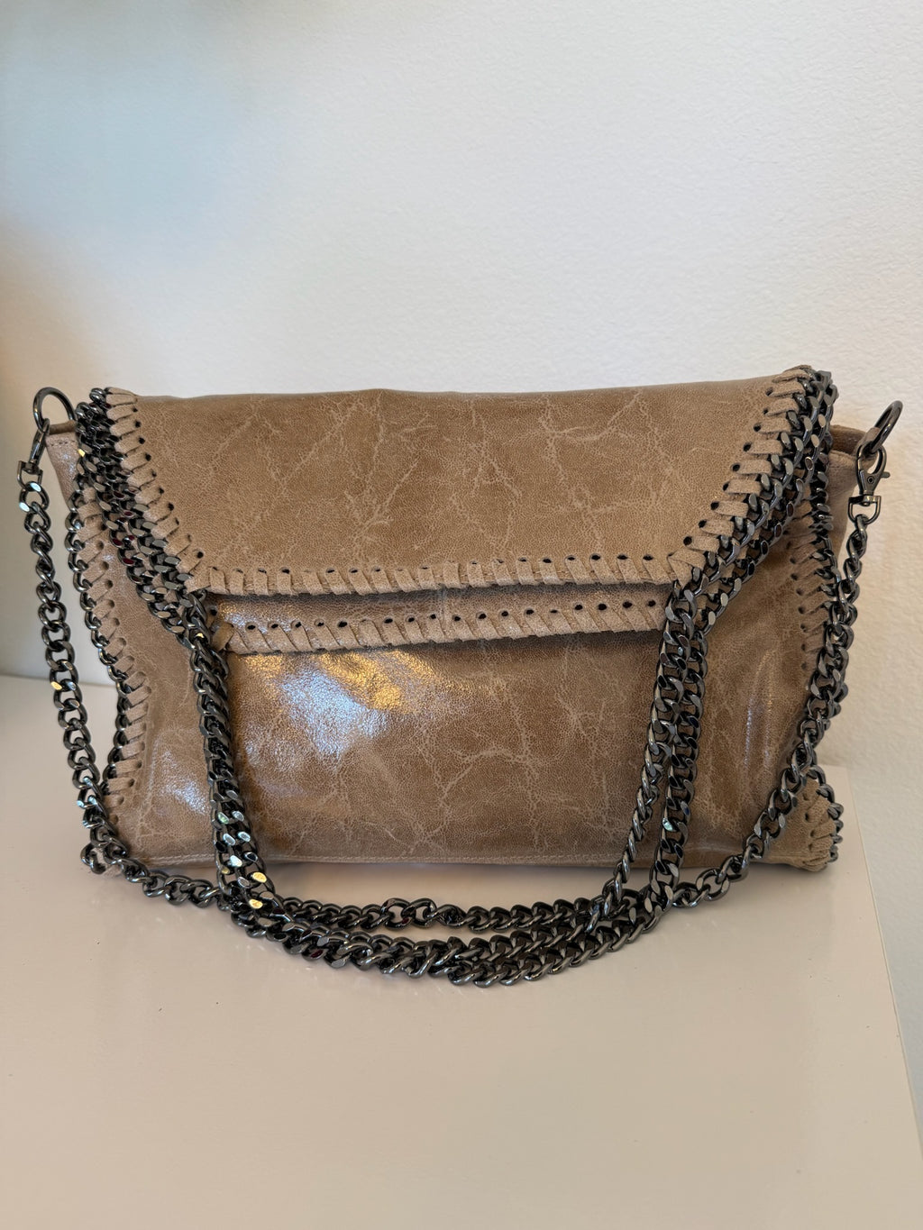 Brunella Italian Fold-over/shoulder Tote Bag. - Love by ILY