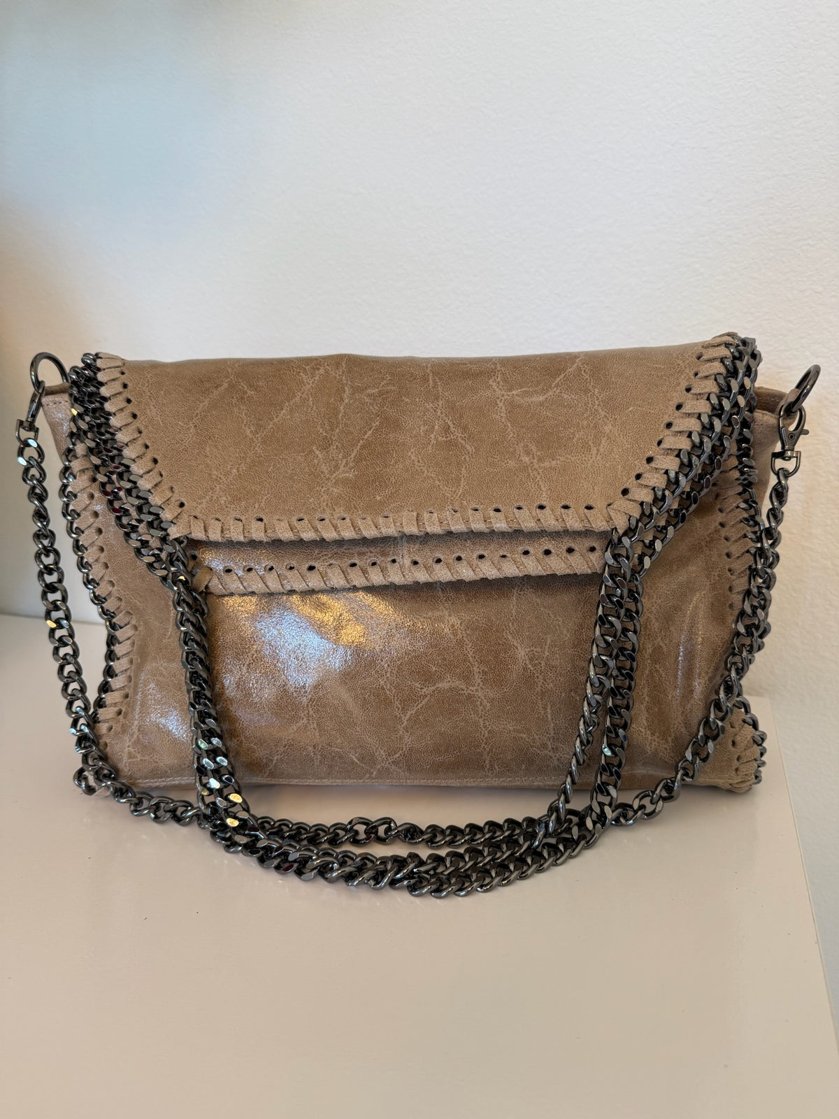 Brunella Italian Fold-over/shoulder Tote Bag. - Love by ILY