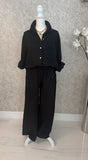 Black Italian Linen Set