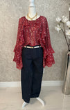 Polka Dots Ruffle Italian Blouse - Love by ILY