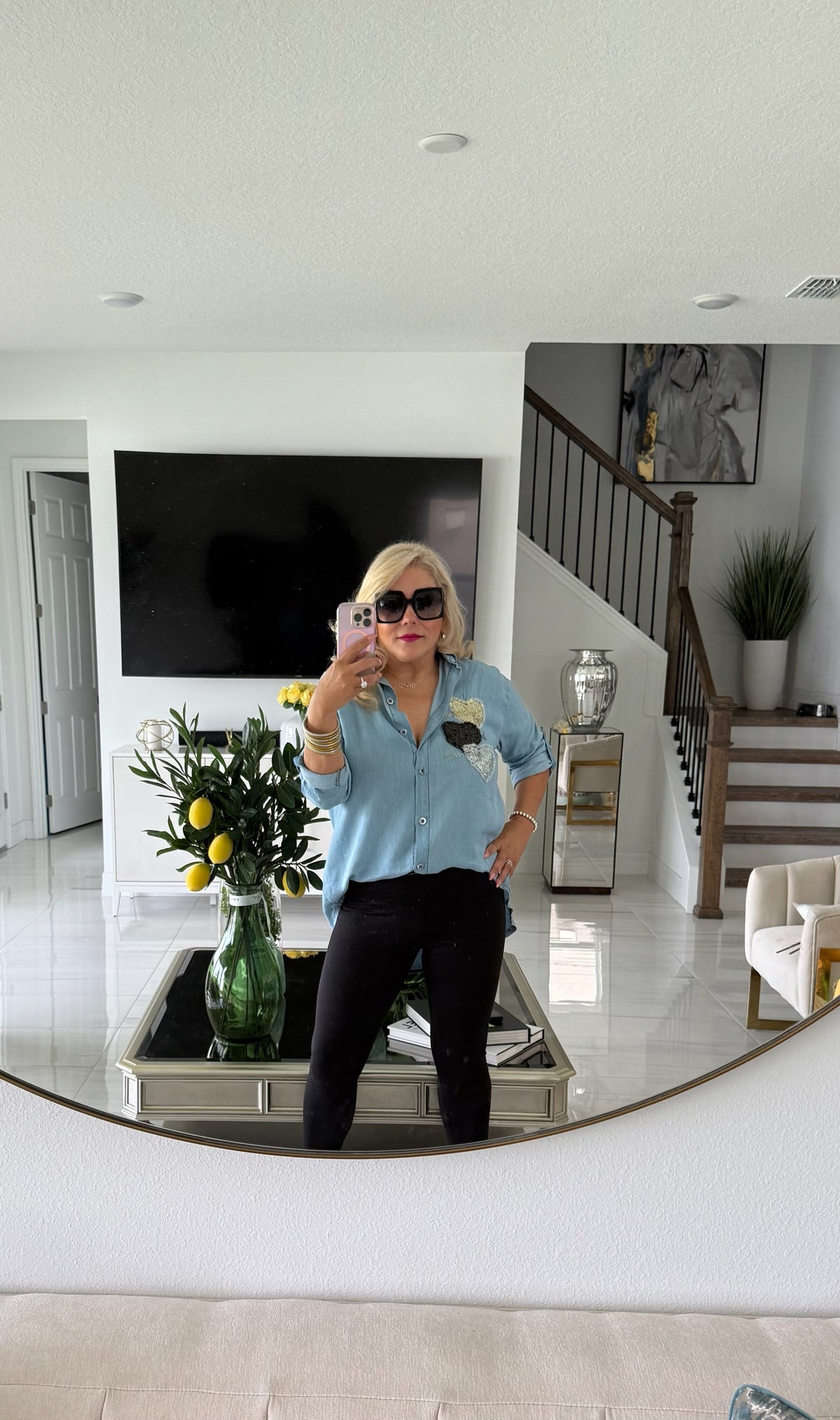 Heart Denim Italian Top - Love by ILY