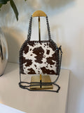Cowhide Brunella Italian Mini Crossbody Tote Bag