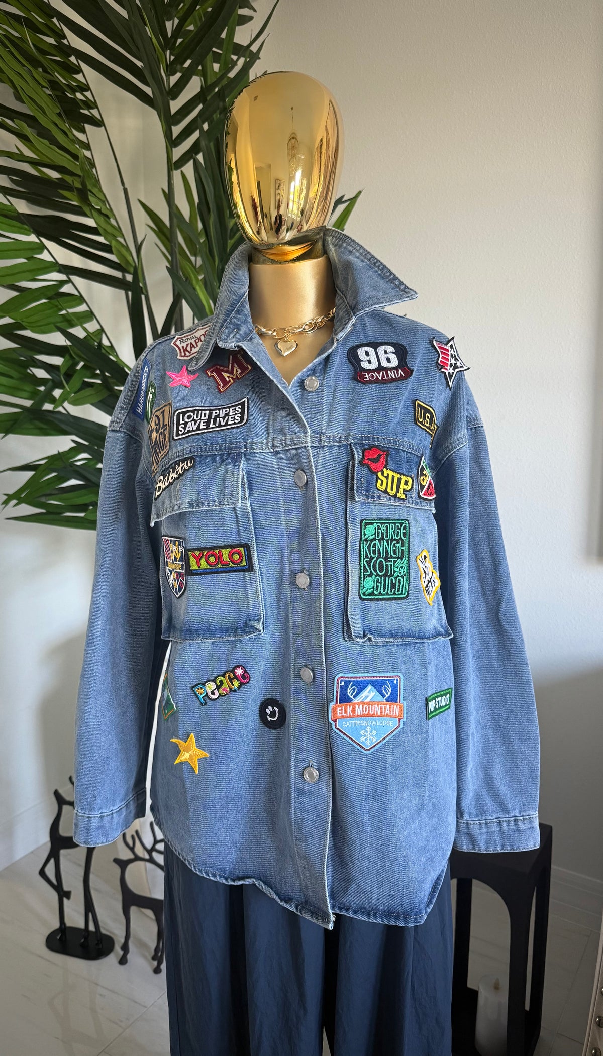 Patch Oversize Top/Jacket - Love by ILY