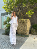 Polka Dot Linen Italian Pant
